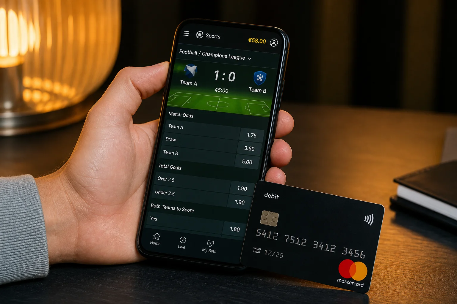 Uplata Mastercard karticom putem mobilnog uređaja na kladionicu